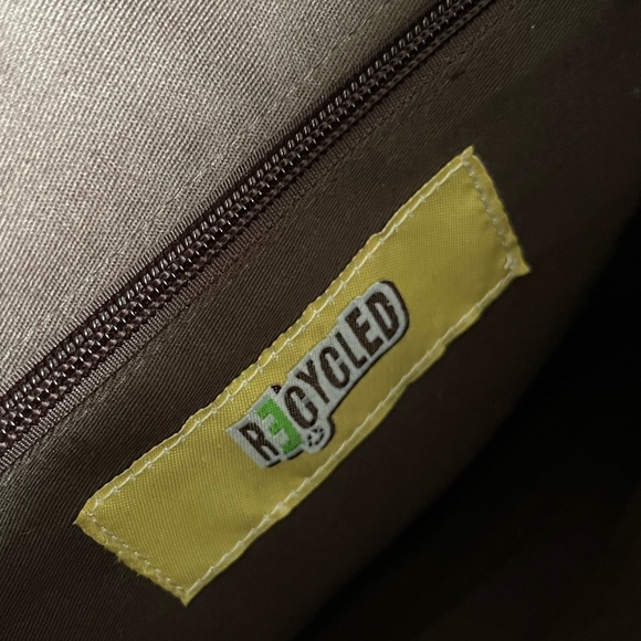 Unique Recycled Newspaper Messenger Bag Hand Woven Lined Laptop Sleeve Unisex - Picture 13 of 16